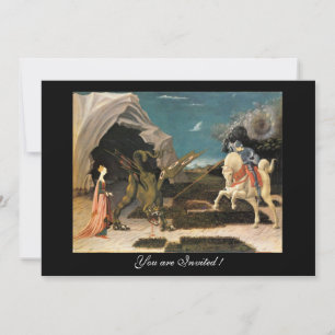 SAINT GEORGE EN DE DRAGON, bruine, blauwe rode crè Kaart