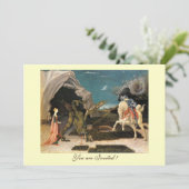 SAINT GEORGE EN DE DRAGON, bruine, blauwe rode crè Kaart (Staand voorkant)