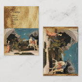 SAINT-GEORGE EN DE DRAGON,parkette,bruin,blauw Visitekaartje (Voorkant / Achterkant)