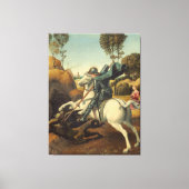 Saint George en de Dragon Raphael Canvas Afdruk (Voorkant)