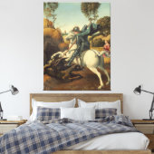 Saint George en de Dragon Raphael Canvas Afdruk (Insitu (Slaapkamer))