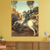 Saint George en de Dragon Raphael Canvas Afdruk (Insitu (Woonkamer))