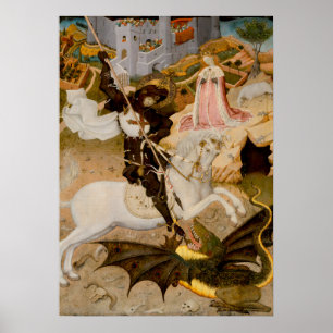 Saint George en de Dragon Renaissance Poster