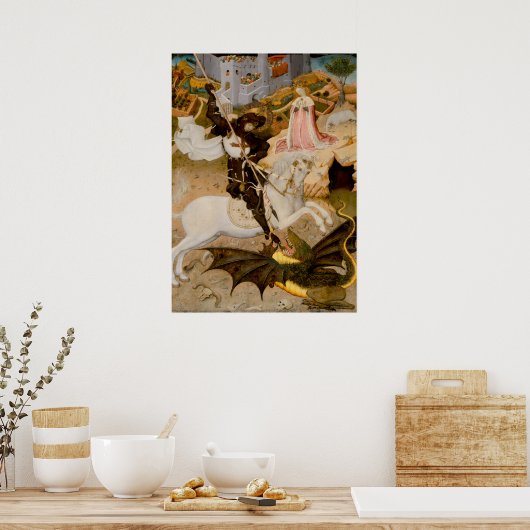 Saint George en de Dragon Renaissance Poster (Keuken)