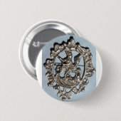 SAINT GEORGE EN DE DRAGON RONDE BUTTON 5,7 CM (Voorkant /achterkant)