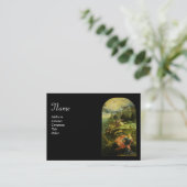 SAINT GEORGE EN DE DRAGON, zwart Visitekaartje (Staand voorkant)