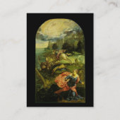 SAINT GEORGE EN DE DRAGON, zwart Visitekaartje (Achterkant)