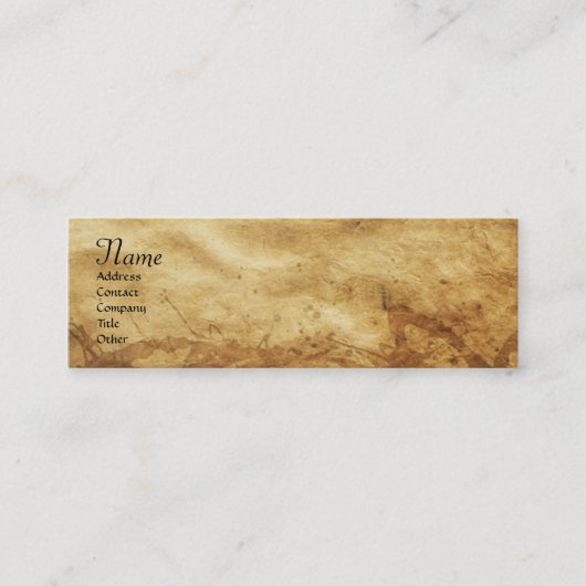 SAINT GEORGE EN DRAAK, perkament Mini Visitekaartje (Voorkant)