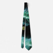 SAINT GEORGE EN DRAGON Blauw Groen Fractal werveli Stropdas (Achterkant)