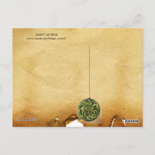 SAINT GEORGE EN DRAGON BRIEFKAART (Achterkant)