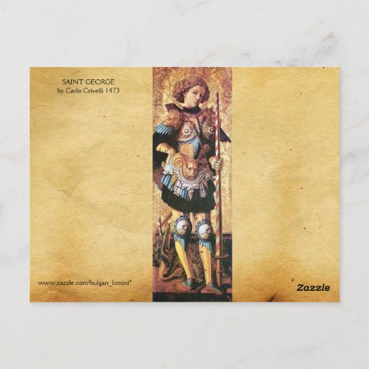 SAINT GEORGE EN DRAGON BRIEFKAART (Achterkant)