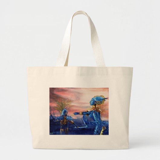SAINT GEORGE EN DRAGON GROTE TOTE BAG (Voorkant)