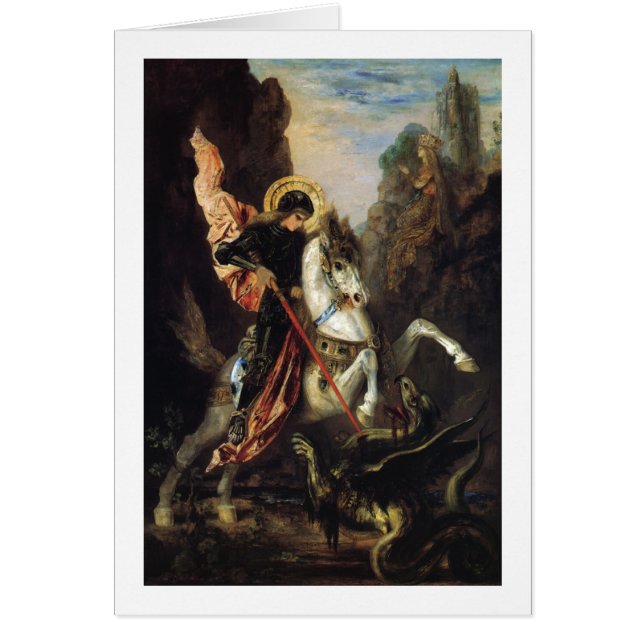 Saint George en Dragon Gustave Moreau Fine Art (Voorkant)