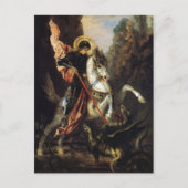 Saint George en Dragon Gustave Moreau Fine Art Briefkaart (Voorkant)
