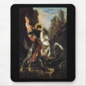 Saint George en Dragon Gustave Moreau Fine Art Muismat (Voorkant)