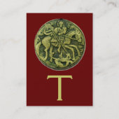 SAINT GEORGE EN DRAGON MEDAILLON Monogram, Visitekaartje (Achterkant)