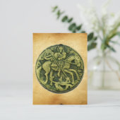 SAINT GEORGE EN DRAGON MEDALLION BRIEFKAART (Staand voorkant)