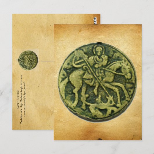 SAINT GEORGE EN DRAGON MEDALLION BRIEFKAART (Voorkant / Achterkant)