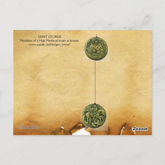 SAINT GEORGE EN DRAGON MEDALLION BRIEFKAART (Achterkant)