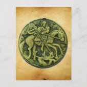 SAINT GEORGE EN DRAGON MEDALLION BRIEFKAART (Voorkant)