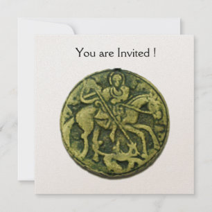 SAINT GEORGE EN DRAGON MEDALLION, champagne Kaart