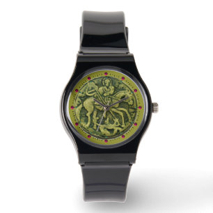 SAINT GEORGE EN DRAGON MEDALLION HORLOGE