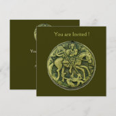SAINT GEORGE EN DRAGON MEDALLION KAART (Voorkant / Achterkant)