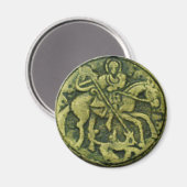 SAINT GEORGE EN DRAGON MEDALLION MAGNEET (Voorkant / Achterkant)