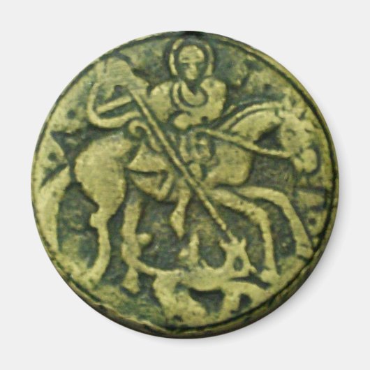 SAINT GEORGE EN DRAGON MEDALLION MAGNEET (Voorkant)