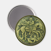 SAINT GEORGE EN DRAGON MEDALLION MAGNEET (Voorkant / Achterkant)