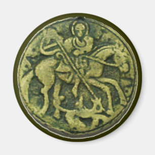 SAINT GEORGE EN DRAGON MEDALLION MAGNEET