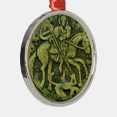 SAINT GEORGE EN DRAGON MEDALLION METALEN ORNAMENT (Rechts)
