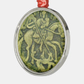 SAINT GEORGE EN DRAGON MEDALLION METALEN ORNAMENT (Links)