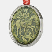 SAINT GEORGE EN DRAGON MEDALLION METALEN ORNAMENT (Links)