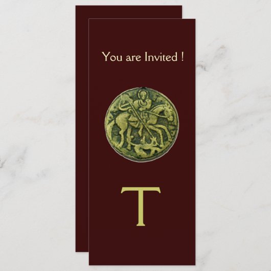 SAINT GEORGE EN DRAGON MEDALLION MONOGRAM brown Kaart (Voorkant / Achterkant)