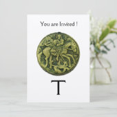 SAINT-GEORGE EN DRAGON-MEDALLION-MONOGRAM, goud Kaart (Staand voorkant)