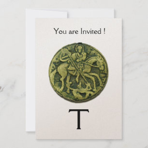 SAINT-GEORGE EN DRAGON-MEDALLION-MONOGRAM, goud Kaart