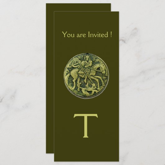 SAINT GEORGE EN DRAGON MEDALLION MONOGRAM KAART (Voorkant / Achterkant)