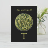SAINT GEORGE EN DRAGON MEDALLION MONOGRAM, zwart Kaart (Staand voorkant)