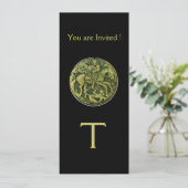 SAINT GEORGE EN DRAGON MEDALLION MONOGRAM, zwart Kaart (Staand voorkant)