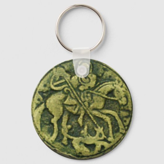 SAINT GEORGE EN DRAGON MEDALLION SLEUTELHANGER (Voorkant)