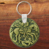 SAINT GEORGE EN DRAGON MEDALLION SLEUTELHANGER (Voorkant)