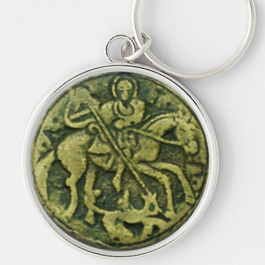 SAINT GEORGE EN DRAGON MEDALLION SLEUTELHANGER (Voorkant)