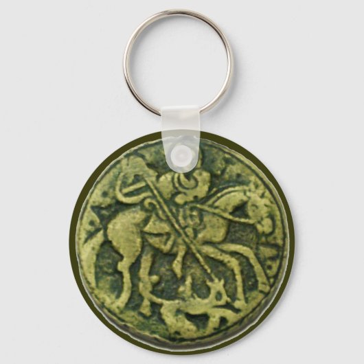 SAINT GEORGE EN DRAGON MEDALLION SLEUTELHANGER (Voorkant)