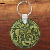 SAINT GEORGE EN DRAGON MEDALLION SLEUTELHANGER (Voorkant)