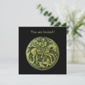 SAINT GEORGE EN DRAGON MEDALLION, zwart Kaart (Staand voorkant)