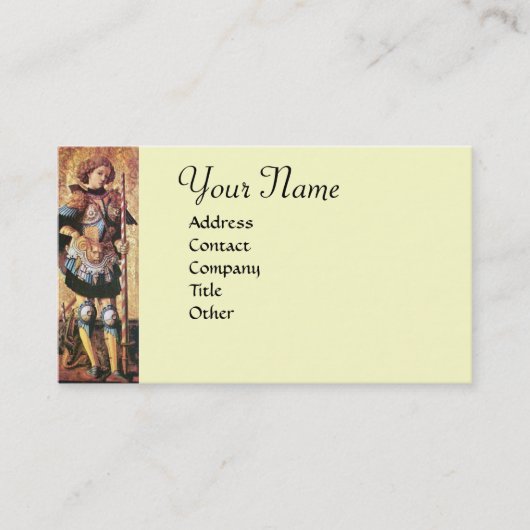 SAINT GEORGE EN DRAGON Monogram Crème Visitekaartje (Voorkant)