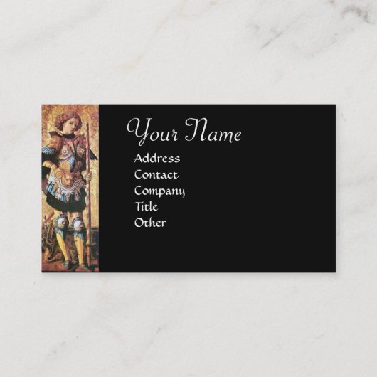 SAINT GEORGE EN DRAGON Monogram Visitekaartje (Voorkant)
