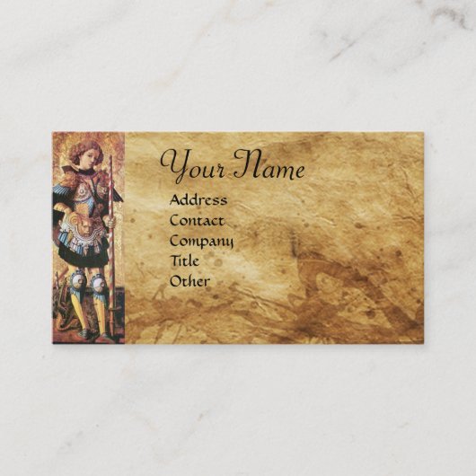 SAINT GEORGE EN DRAGON Monogram Visitekaartje (Voorkant)