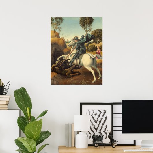 Saint George en Dragon - Raphael Fine Art Poster (Thuiskantoor)